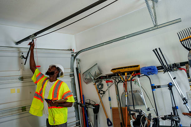 Professional Garage Door Panel Replacement technician working in Pompton Plains, NJ